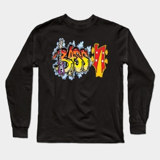 Bass Bass Head Graffiti 7 Long Sleeve T-Shirt